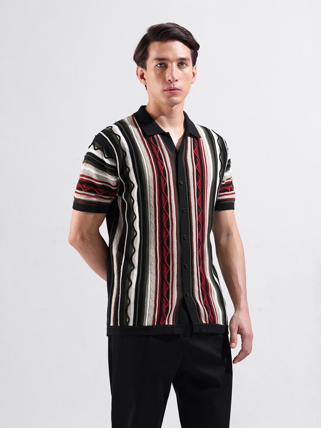 Men's Falt Knit Slim Fit Shirt