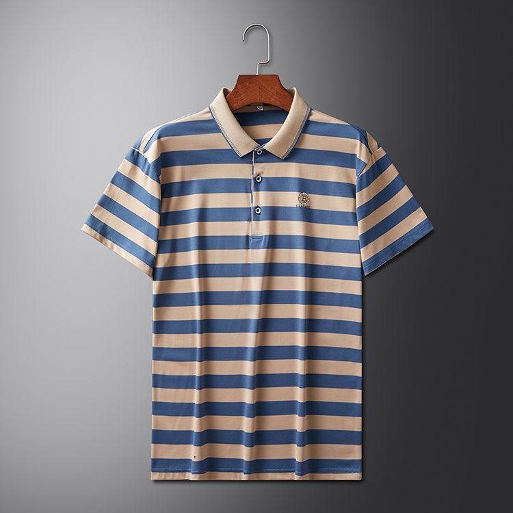 Precision Stripe Monogram Polo T-Shirt
