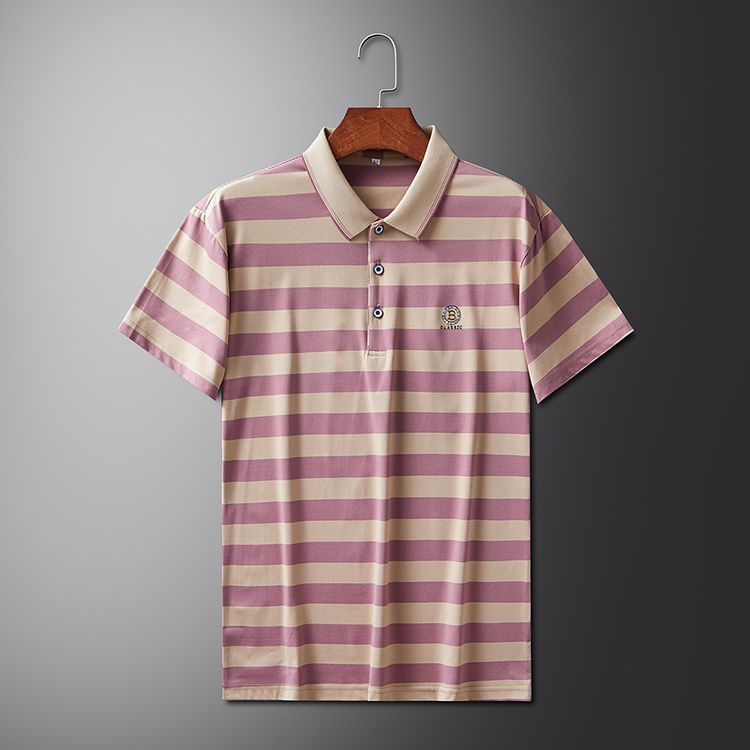 Precision Stripe Monogram Polo T-Shirt