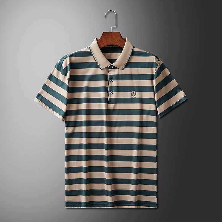 Precision Stripe Monogram Polo T-Shirt