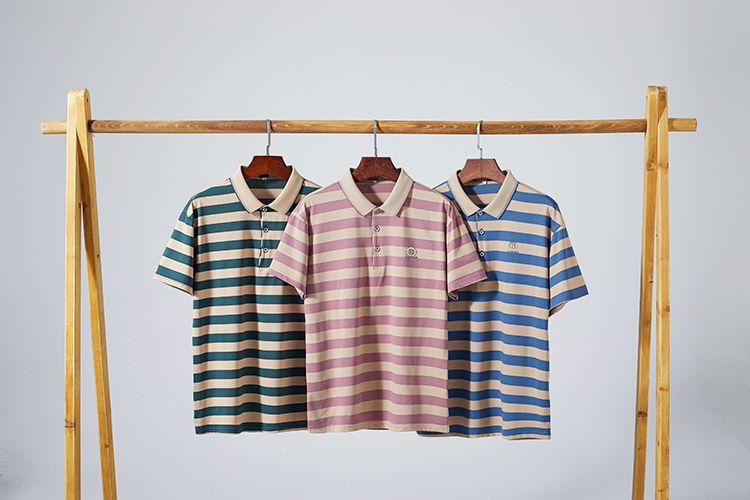 Precision Stripe Monogram Polo T-Shirt