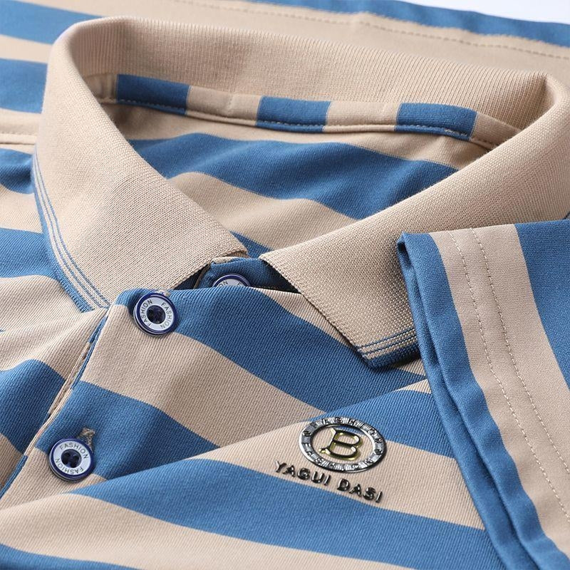 Precision Stripe Monogram Polo T-Shirt